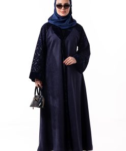 زاهية - عباية داليا الشتوية باللون الكحلي