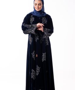 زاهية - عباية رزان الشتوية باللون الكحلي