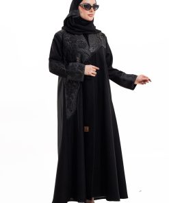 زاهية - عباية ريفال صيفية اسود