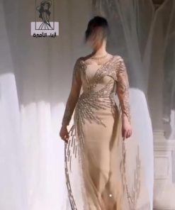 أزياء الأميرة - فستان مرجان كولكشن سهره شيفون وتل على شك لامع
