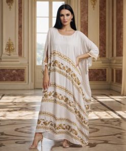 جلابيه بيج في ابيض