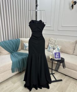 أزياء الأميرة - فستان سهره : كريب مع تطريز راقي