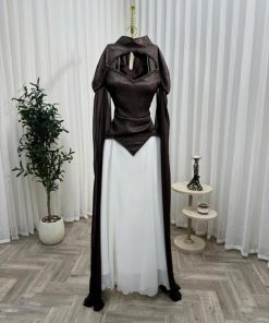 أزياء الأميرة - فستان سهرة فخم وناعم بتصميم كورسيه ملكي - جورجيت لمناسبات الزواج والعيد