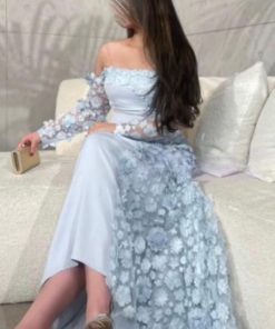أزياء الأميرة - باربي تطريز ورد مع فصوص
