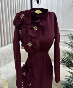 أزياء الأميرة - فستان سهره الخامه/ باربي + ورورد قص ليزر