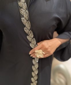 Alternative view of ندف - عبايه تطريز ناعم فضي