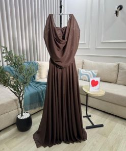 أزياء الأميرة - فستان سهره ناعم لونين