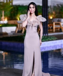 فستان لحمي مميز