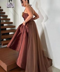 أزياء الأميرة - فستان منال خامه ميكادو تطريز يدوي رااقي +ذيل تل