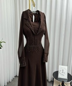 أزياء الأميرة - فستان سهره_ شيفون على تطريز يدوي