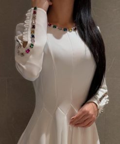 أزياء الأميرة - فستان سهره : طبي اصلي - كرستال العيسائي الاصلي