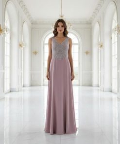 فستان وردي شك صدر