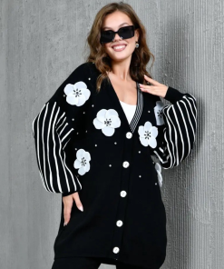 متجر زحل - طقم نسائي قماش كريب فاخر مطرز