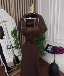 أزياء الأميرة - فستان سهره ياربي تطريز يدوي جاكيت شانطون