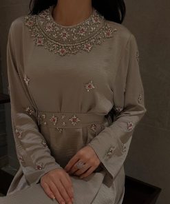 أزياء الأميرة - فستان سهره الخامه سي واي اصلي درجه اولى بتطريز يدوي كريستال راقي
