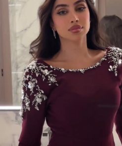 أزياء الأميرة - فستان سهره تفته مطفي رااقي + تطريز يدوي شك