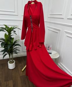 أزياء الأميرة - فستان سهره كريب استرتش