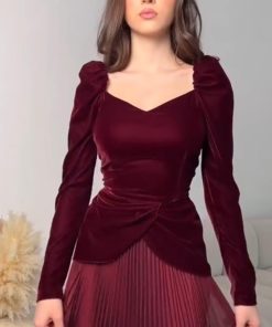 أزياء الأميرة - فستان سهره شتوي انيق راقي/صدريه جوخ +جورجيت بوليسيا