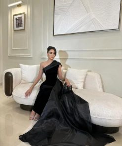 أزياء الأميرة - فستان سهره شتوي انيق /مخمل كوري +اورجنز