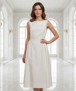 فستان أبيض نسائي - أناقة لإطلالة ساحرة