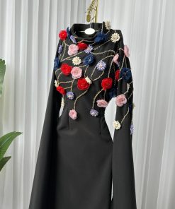 أزياء الأميرة - فستان سهره خامة// باربي + تطريز ورود الأصلي
