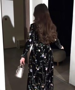 أزياء الأميرة - فستان سهره _ مخمل + قطعه شك