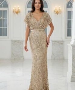 فستان ذهبي شك كامل