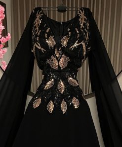 أزياء الأميرة - فستان سهره شيفون وكلفه خرز