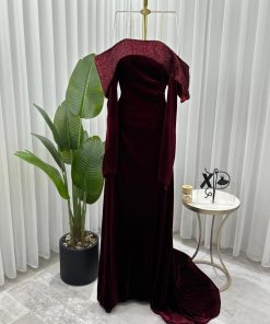 Alternative view of أزياء الأميرة - فستان سهره مخمل استرتش