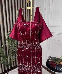 أزياء الأميرة - فستان رغد سهره انيق/تفته استرتش +تطريز يدوي فخم