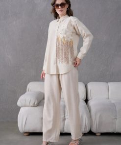 Alternative view of متجر زحل - طقم كريب فاخر مطرّز – قطعتين بتصميم أنيق