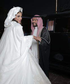 Alternative view of ندف - عبايه العروس دانتيل الاكمام و الرأس
