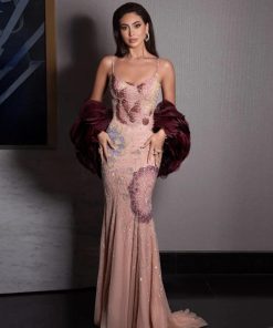سمارا بوتيك - فستان سهرة بدرجات الوردي من سمارا بوتيك-E88