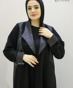 Alternative view of ألوان الجميلة  - عباية سوداء تدخيلة تفتة بتصميم فخم وياقة أنيقة