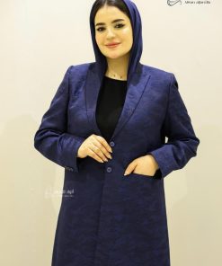 Alternative view of ألوان الجميلة  - عباية بليزر من قماش التفتة الفاخر بلون كحلي أنيق