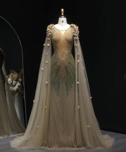 سمارا بوتيك - فستان أعراس مع درجات اللوان الترابية من سمارا بوتيك-A108