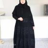 ألوان الجميلة  - عباية سكون الهاري – كريب إندونيسي بتطريز فاخر