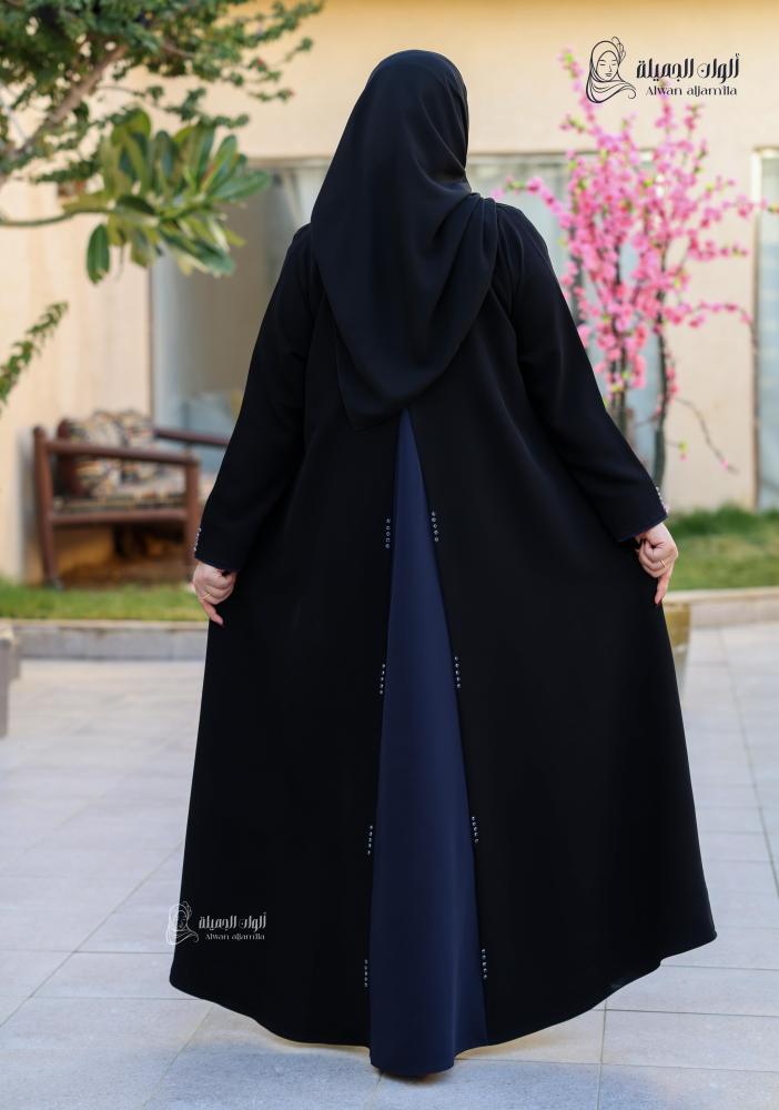 ألوان الجميلة - عباية كلاسيكية نص كلوش بتصميم أنيق وقماش كريب ناعم - الصورة 5
