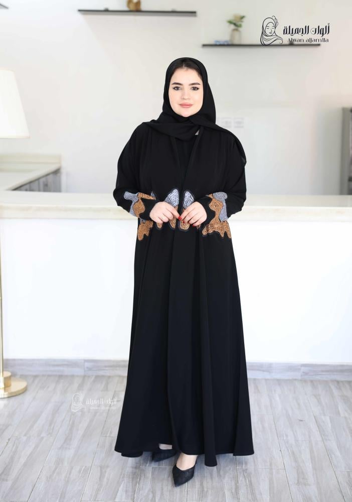 ألوان الجميلة - عباية تموجات لورين - كريب إندونيسي