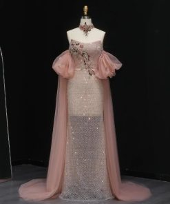 سمارا بوتيك - فستان سهرة مع شريط رقبة من سمارا بوتيك-S110