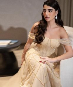 سمارا بوتيك - فستان سهرة ليموني رائع من سمارا بوتيك-E126