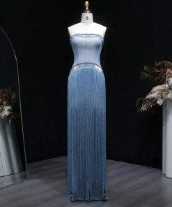 سمارا بوتيك - فستان سهرة راقي بحورية البحر الأزرق من سمارا بوتيك-S160