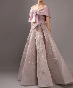 سمارا بوتيك - فستان سهرة ناعم بالون اللافندر الراقي من سمارا بوتيك-S155