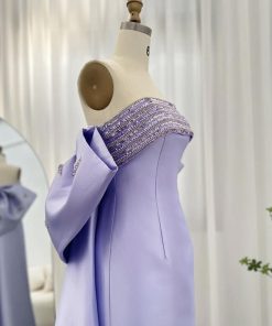 Alternative view of سمارا بوتيك - فستان سهرة ناعم ساتان من سمارا بوتيك-ارجواني-S28