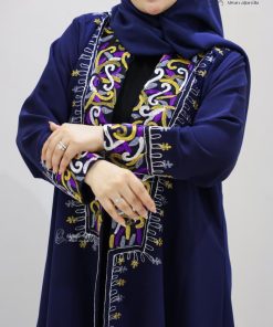 Alternative view of ألوان الجميلة  - عباية هاري بلون كحلي فاخر كريب إندونيسي