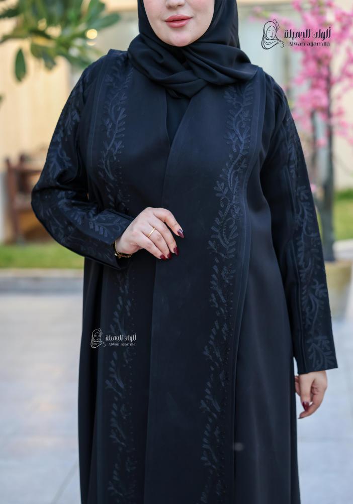 ألوان الجميلة - عباية سوداء كريب أندونيسي هاري - الصورة 2