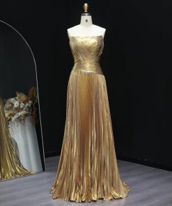 سمارا بوتيك - فستان عصري ذهبي من سمارا بوتيك-S94