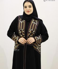 Alternative view of ألوان الجميلة  - عباية سوداء كريب إندونيسي هاري تطريز تراثي