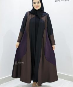 ألوان الجميلة  - عباية تدخلية بتصميم ناعم وألوان هادئة