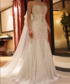 سمارا بوتيك - فستان ملكة فاخر مع تطريز يدوي كامل من سمارا بوتيك-P28